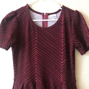 Size M Lularoe Amelia burgundy and cranberry EUC